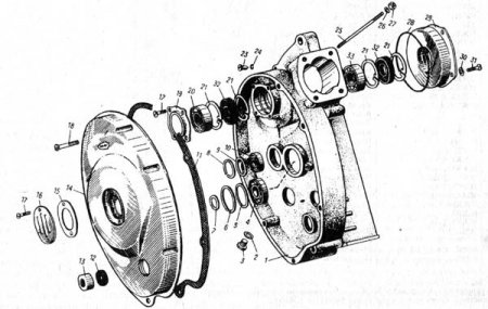  	 Устройство (конструкция) двигателя "Юпитер 5"